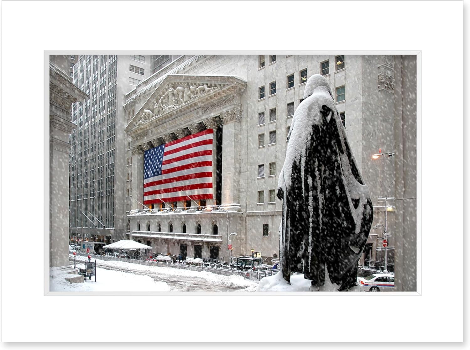 Santa In Central Park New York City Metal Magnet - 2.5x3.5 Inch Snow Scene Souvenir By Award Photographer
