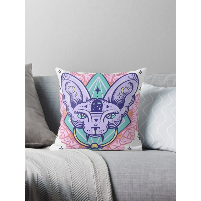 Aaberic Sphynx Cat Door Knocker Throw Pillow Covers Cases Cushion Cover 