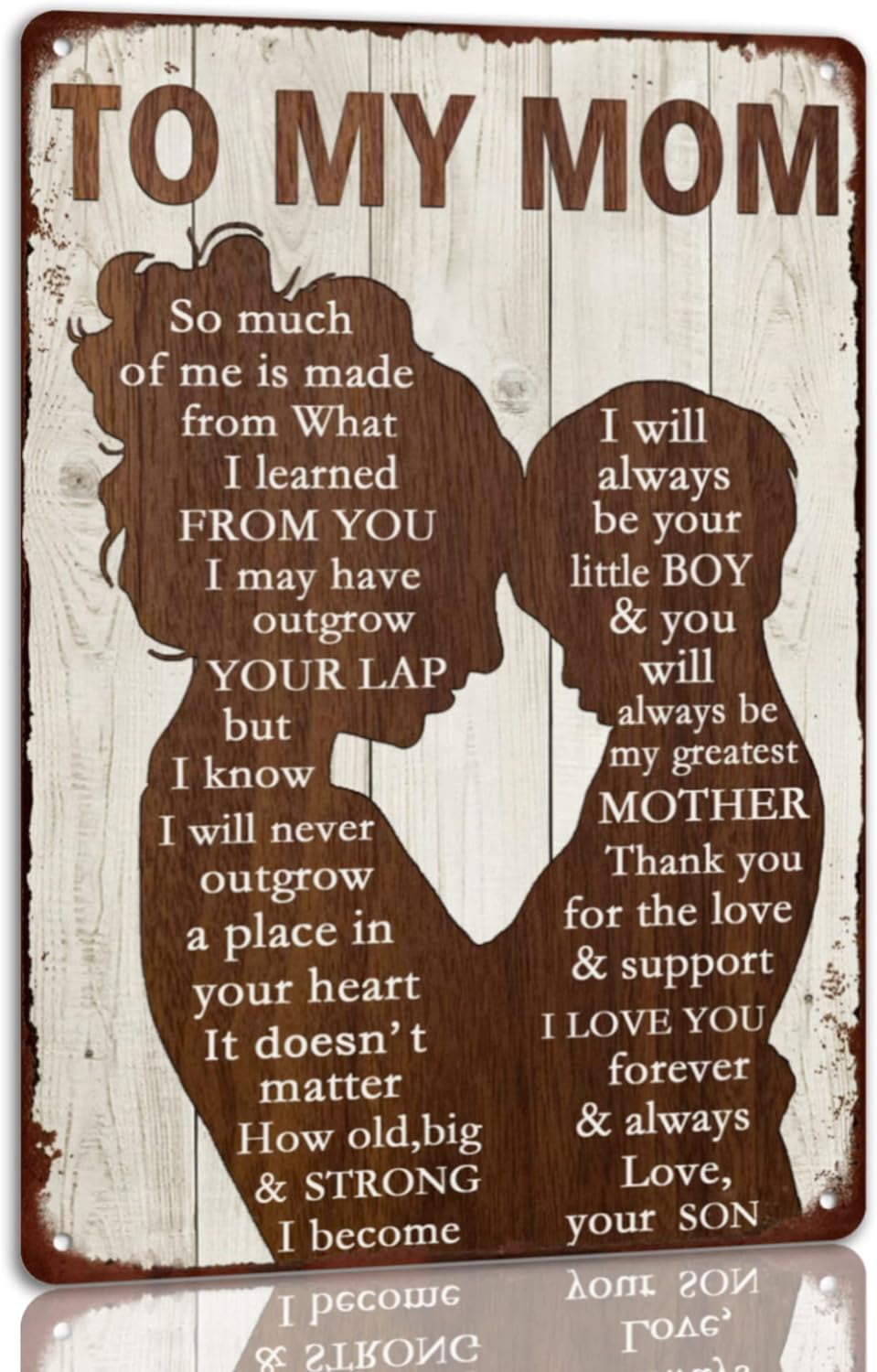 Mom, You're Too Beautiful To Forget Happy Mother's Day Sign main image 1