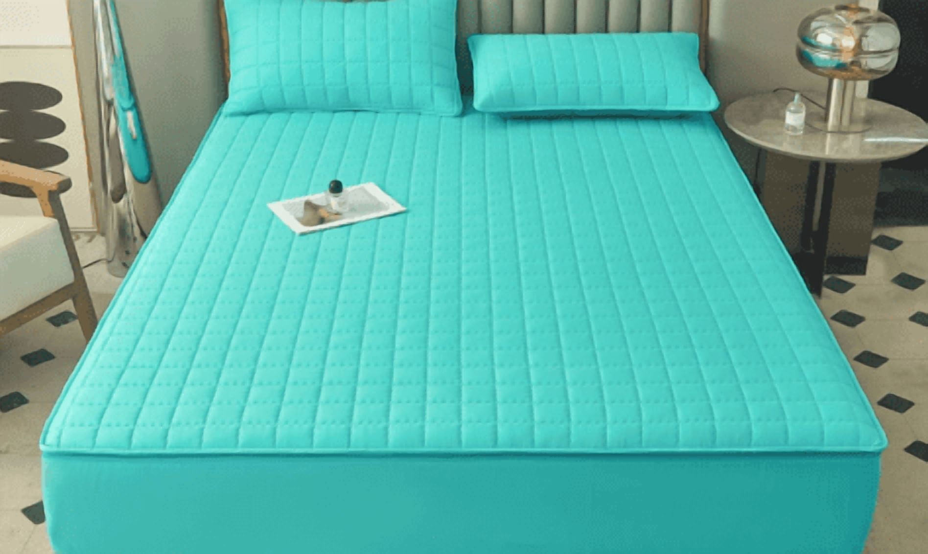 Mattress Protector - Zippered 360° Encasement  Breathable, Quilted & Machine Washable（no pillowcases)