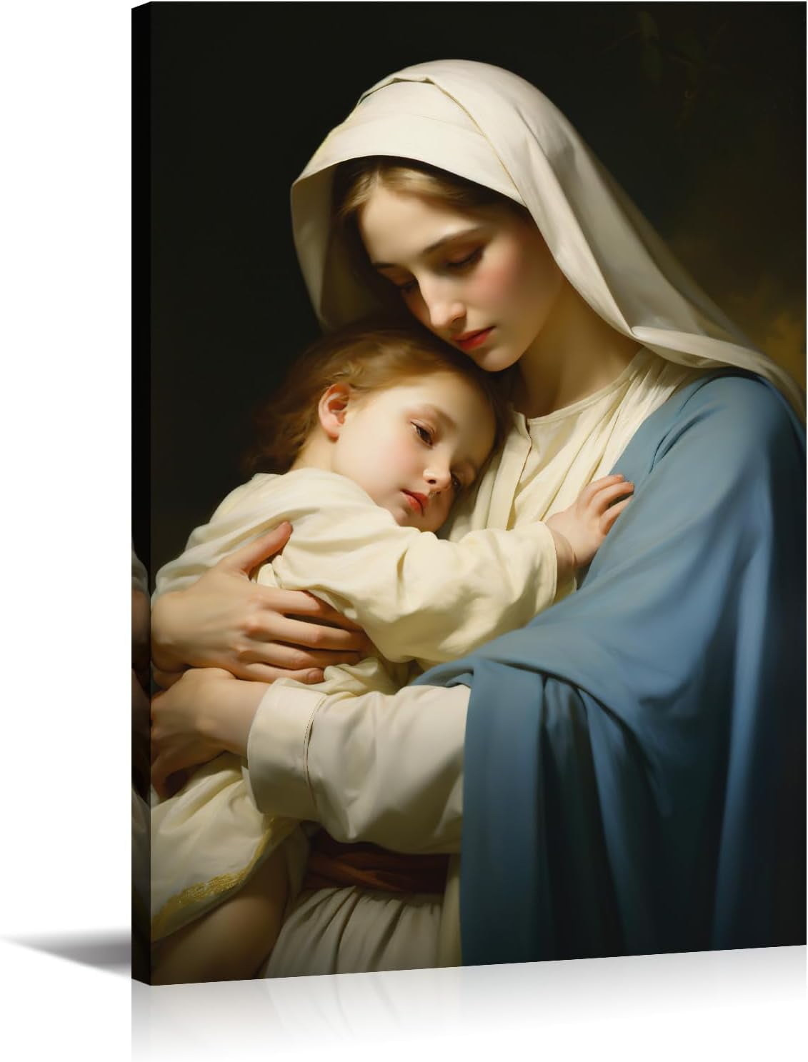 AABERIC Virgin Mary with Baby Jesus Canvas Wall Art Holy Family ...