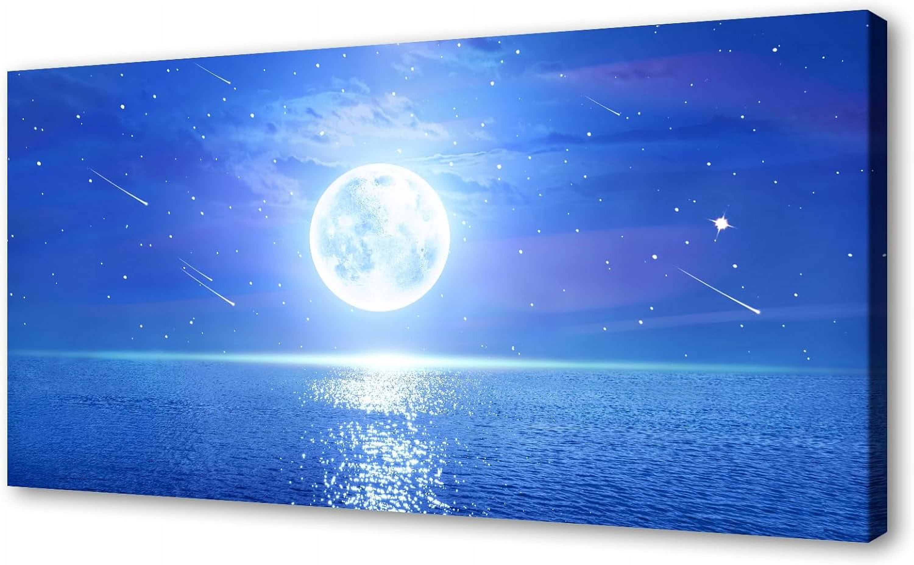 AABERIC Wall Art Canvas Print Picture White and Brown Horses 1 Panel