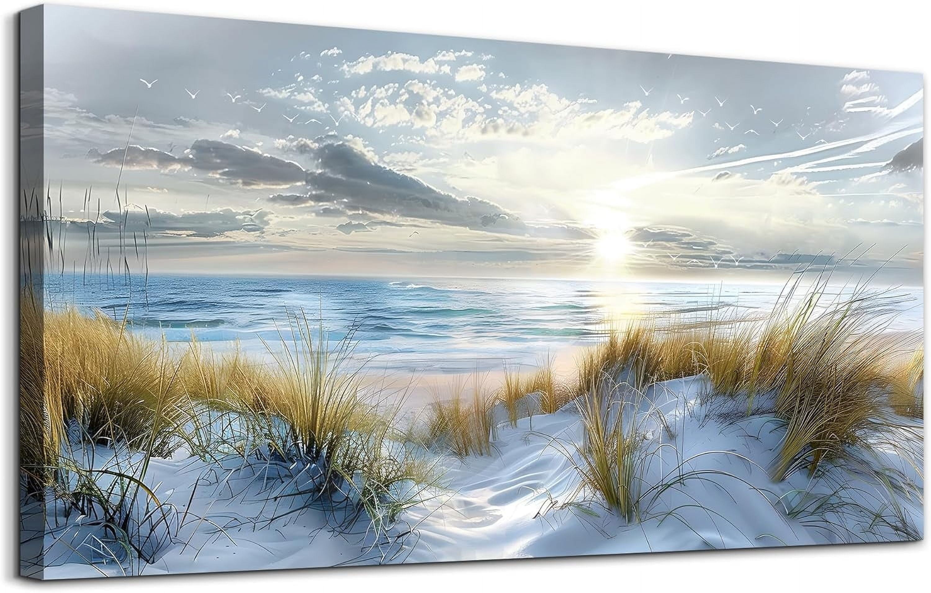 Modern Watercolor Coastal Poster Set. Beach Wall Decor
