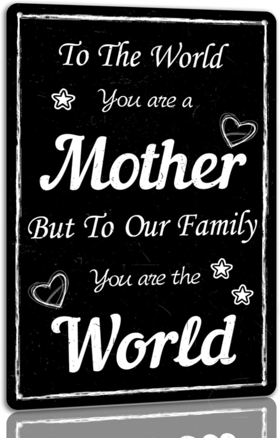 Vassoio Portagioielli In Ceramica 'To The World You Are A Mother...' – 10x10 Cm, Bordo Oro, Regalo Per Mamma