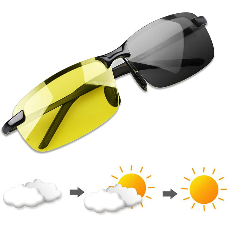 Yimi Polarized Photochromic Outdoor Sports Driving Sunglasses for Men Women AntiGlareEyewear Ultra-Light Sun Glasses
