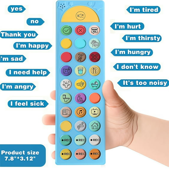 AAC Device for Autism, Non Verbal Communication Tools for Speech Therapy, 6 Programmable Buttons & Adjustable Volume, Talking Aids for All Ages, Alternative to PECS