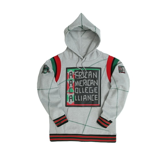 AACA HBCU Graphic Pullover Hoodie for Men and Women, Black College Heritage Pride Sweatshirt, MDH Grey/Kelly Green Line