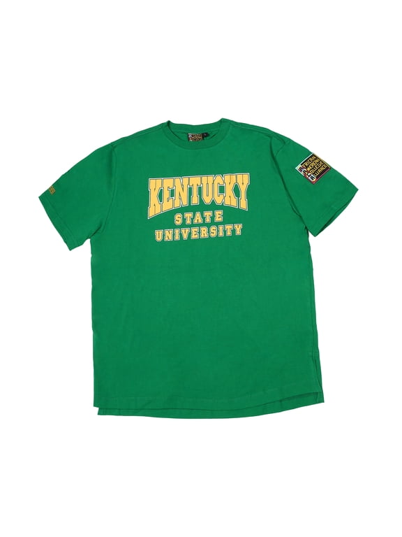 Kentucky State University Thorobreds Mens Heavyweight T-Shirt Retro 90s HBCU Streetwear, Green