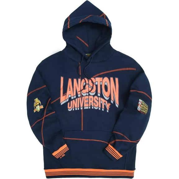 AACA Langston University Heavyweight HBCU Pride Hoodie, Men's Retro Pullover with Contrast Stitching