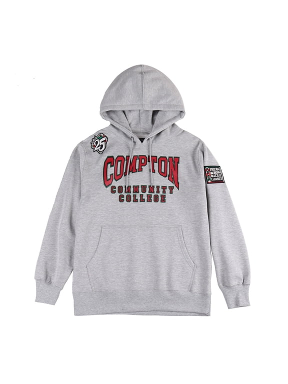 Men African American College Alliance Compton Community College Pullover, Gray, M