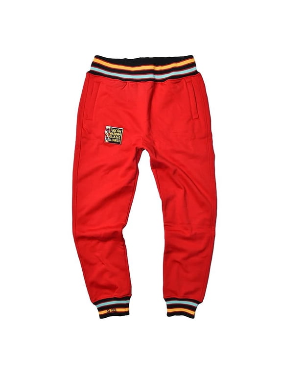 Men's HBCU Pride Jogger Sweatpants, Soft Fleece Athletic Pants with, RED, Size 3XL