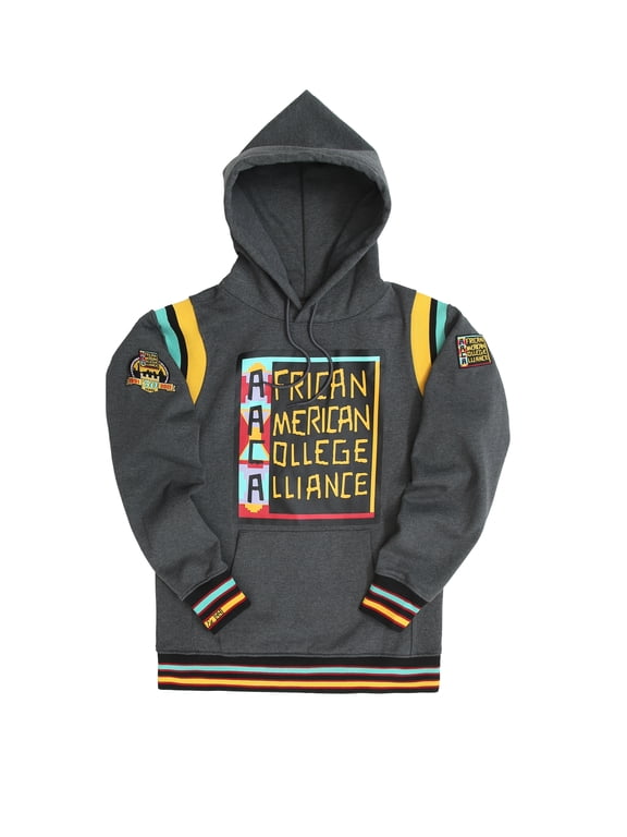 Beautiful Gaint Men's Varsity Patch Hoodie, Colorblock Pullover Sweatshirt for HBCU Pride, Size XL