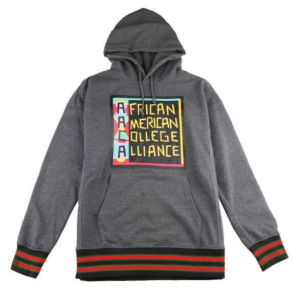AACA Men's Varsity Patch Hoodie, Colorblock Pullover Sweatshirt for HBCU Pride, Red
