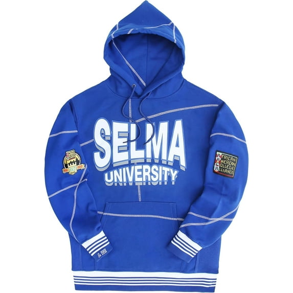 AACA Selma University Heavyweight HBCU Pride Hoodie, Men's Retro Pullover with Contrast Stitching