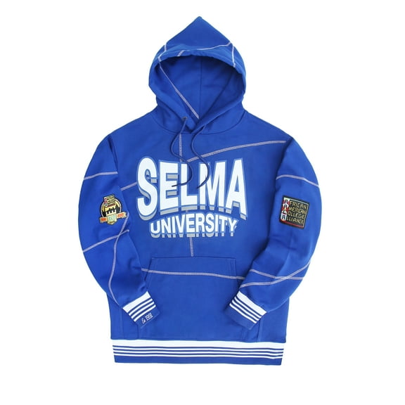 AACA Selma University Heavyweight HBCU Pride Hoodie, Men's Retro Pullover with Contrast Stitching
