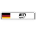 thumbnail image 1 of AACHEN GERMANY Street Sign German flag city country road wall gift, 1 of 5