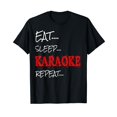 AADGHDL Eat Sleep Karaoke Funny Sing Novelty Women's Tee,Trendy Graphic