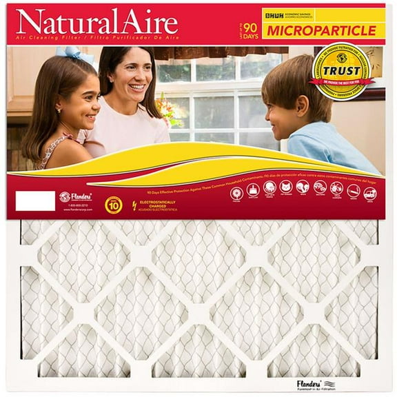 AAF Flanders 18 x 24 x 1 in. Naturalaire Synthetic 10 Merv Pleated Microparticle Air Filter Case - Pack of 6