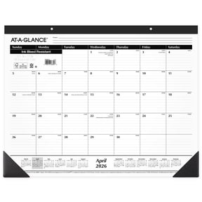 2026-2027 At-A-Glance Large Size Academic Monthly Desk Pad Calendar, 21.75" x 17", Paper Material