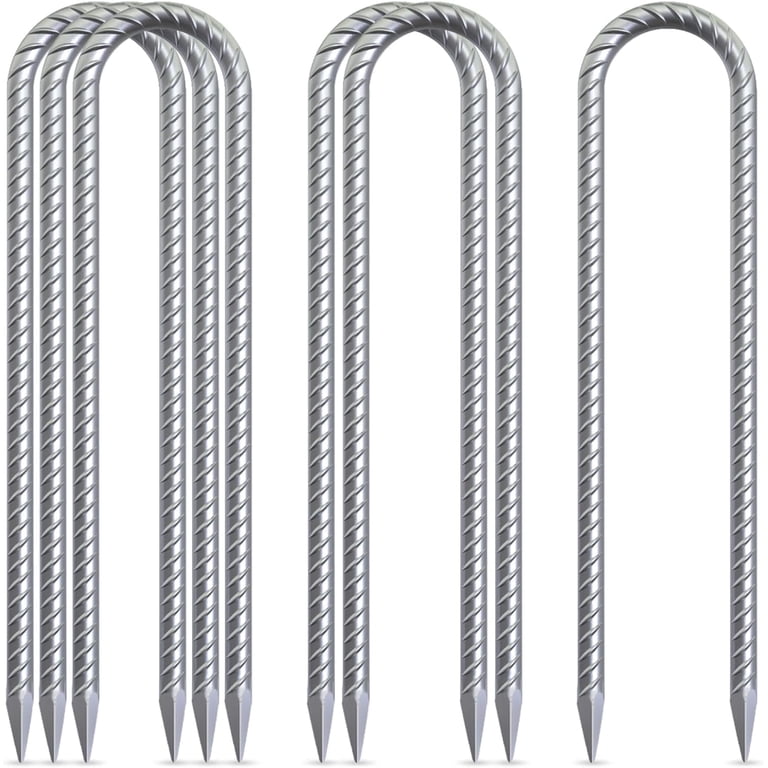Rebar Stakes 12 Inch Galvanized, J Hook Rebar Stakes 6 Pack Ground Rebar Stakes 12 Inch Galvanized, J Hook Rebar Stakes 6 Pack Ground