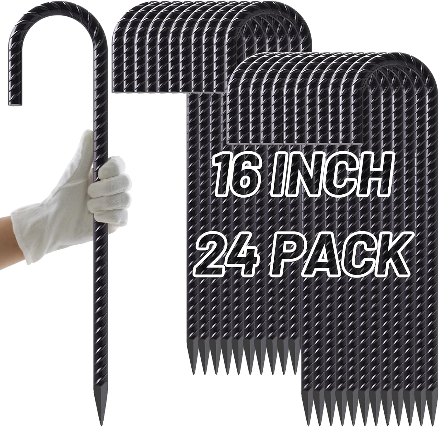 Piquet De Tente Metal Earth S U Shaped 16 Inch Heavy Duty Galvanized Steel  Stake For Ground Anchor Rebar Stakes