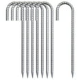 AAGUT 16 Inch Rebar Tent Stakes Heavy Duty J Hook Ground Anchors