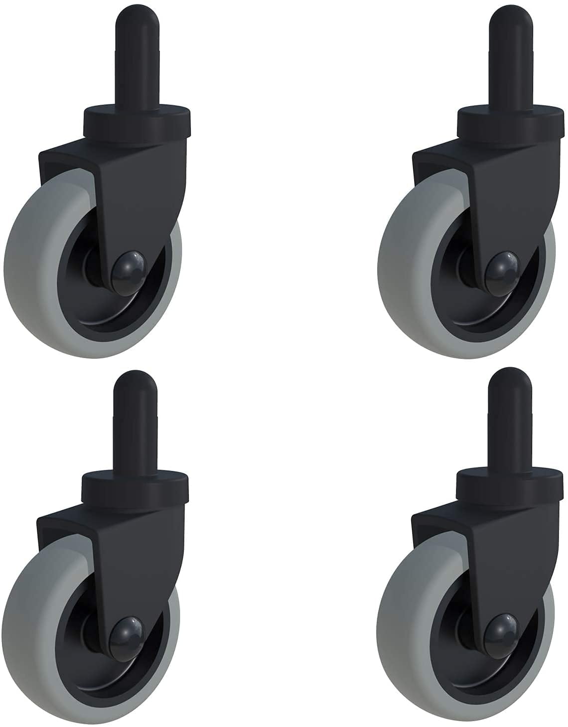 AAGUT 3" Mop Bucket Casters for Mop Bucket, NonMarking TPR Castors with Grip Ring Stem