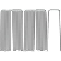AAGUT 50 Packs 12 Inches Landscape Staples Heavy Duty 11 Gauge Galvanized Steel,Garden Stakes, Ground Stakes for Landscaping Securing Weed Barrier Fabric, Irrigation Tubing, Holding Fence