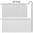 thumbnail image 1 of AAGUT 9 Inch Tent Stakes Metal, Galvanized Rust-Free Yard Stakes, Garden Edging Fence Hook for Outdoor Camping, Tent Garden Stakes for Tarp, Inflatable, Outdoor Christmas Decorations, 50 Pack, 1 of 9