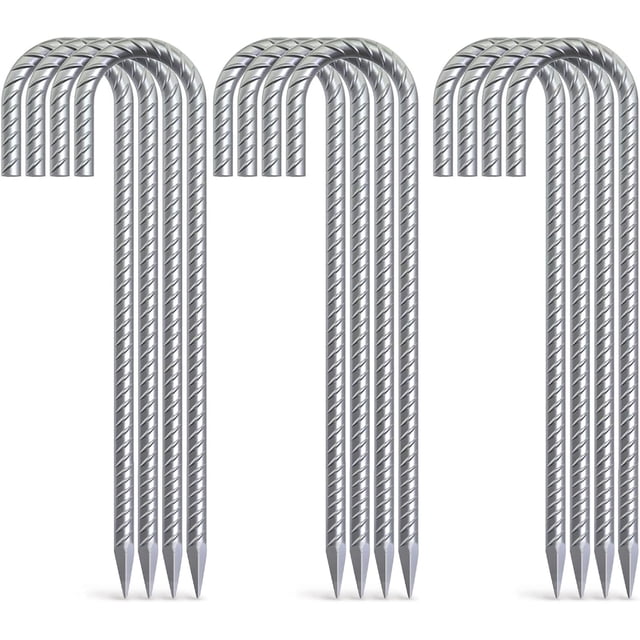 AAGUT Rebar Stakes 16 Inch, Rebar Stakes Heavy Duty 12 Pack Ground ...