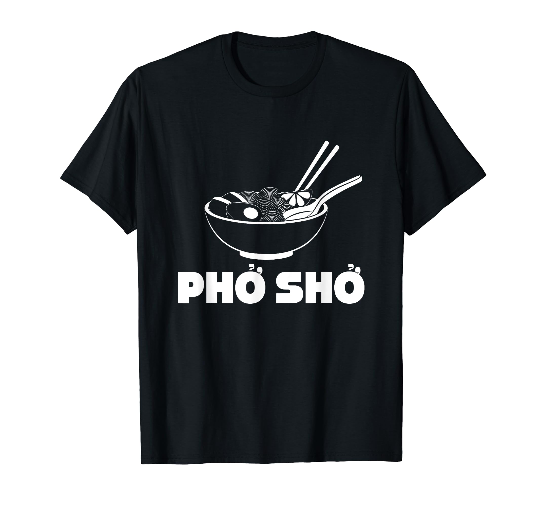 AAHZNY pho sho ramen noodles soup funny text pun design