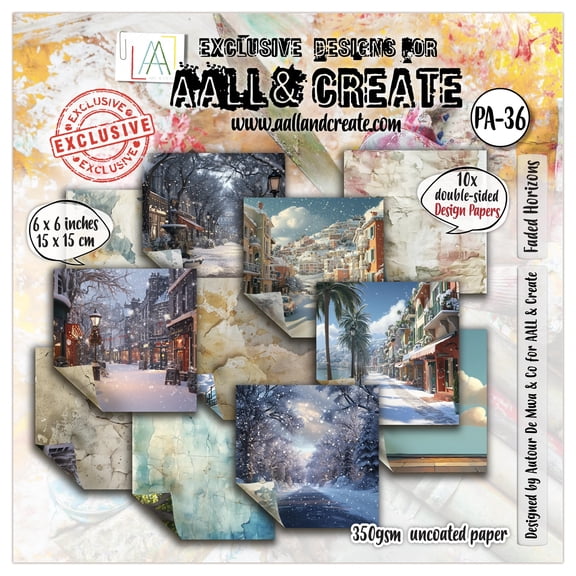 AALL And Create Design Double-Sided Cardstock 6"x6"-Faded Horizons