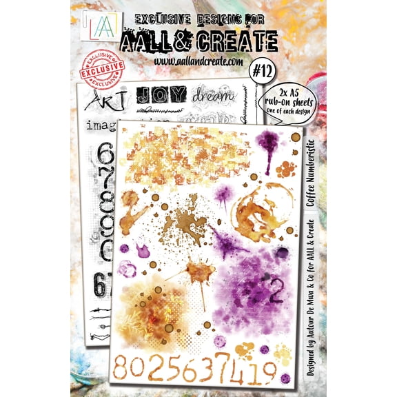 AALL And Create A5 Rub-Ons-Coffee Numberistic