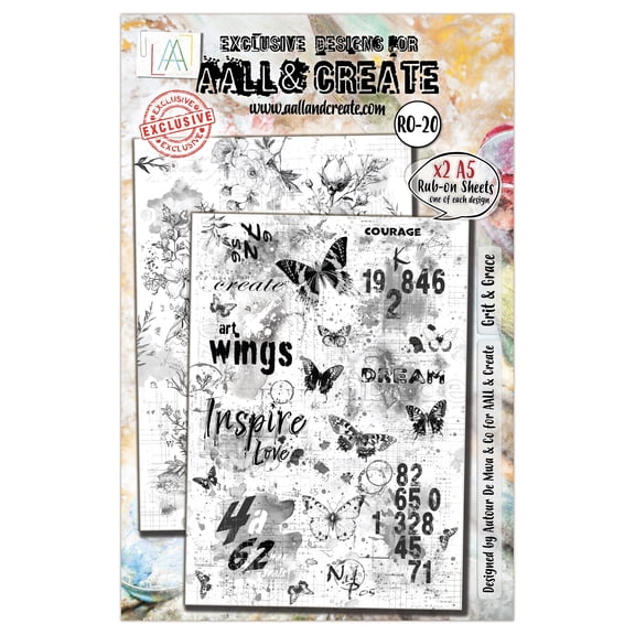 AALL And Create A5 Rub-Ons-Grit & Grace