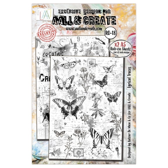 AALL And Create A5 Rub-Ons-Lyrical Traces