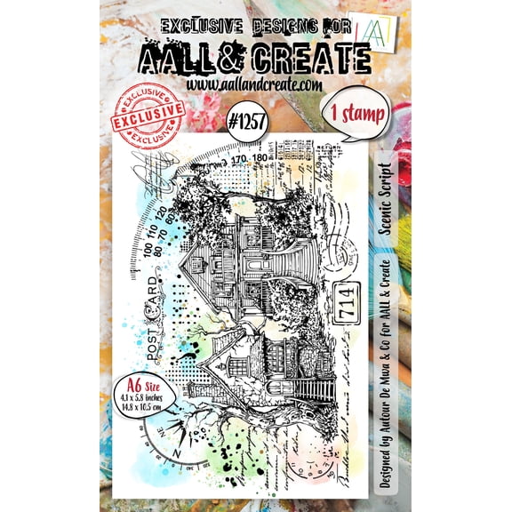 AALL And Create A6 Photopolymer Clear Stamp Set-Scenic Script