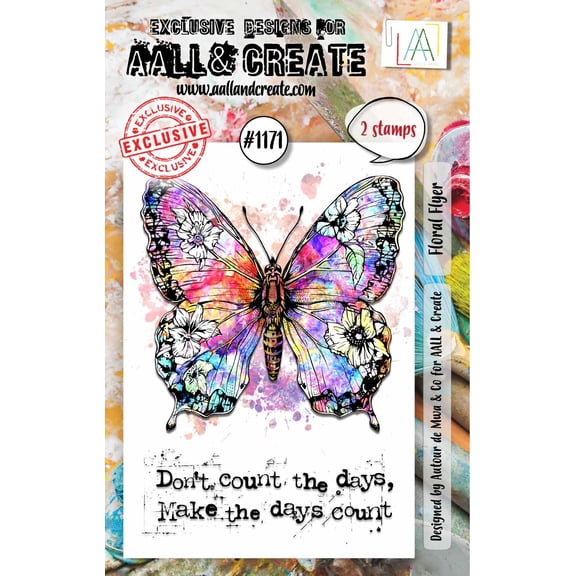 AALL And Create A7 Photopolymer Clear Stamp Set-Floral Flyer