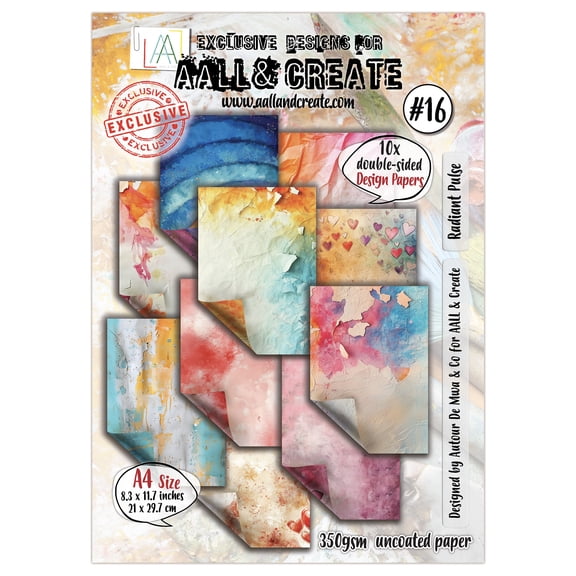 AALL And Create Design Double-Sided Cardstock A4 10/Pkg-Radiant Pulse