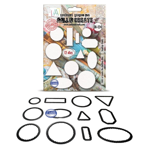 AALL And Create Die Set-Scallop Ovals