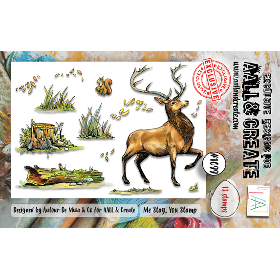 AALL and Create #1099 - A7 Stamp Set - Me Stag, You Stamp Set