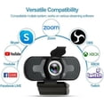 thumbnail image 1 of AAOMASSR 1080P HD Webcam with Microphone, Streaming Computer Web Camera USB PC Desktop Laptop Webcam with Stand/Privacy Cover/Tripod Stand, Autofocus, Noise Reduction for Video Calling/Zoom/Meeting, 1 of 12