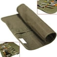 thumbnail image 1 of AAOMASSR 22 slots Paint Brush Case Canvas Paint Brush Holder, Roll Up Storage Bag Holder Canvas Wrap for Acrylic Watercolor Brush, 1 of 5