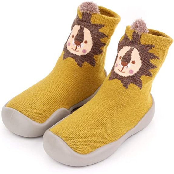 AAOMASSR Baby Toddler Shoes Baby Shoes Non-slip Fox Tiger Thickening Shoes Sock Floor Shoes Foot Socks Animal Style