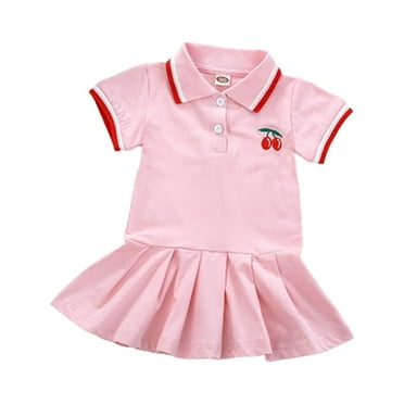 AAOMASSR Kids Dress Spring Summer Turn-down Collar Kids Clothing Fashion toddler Baby Girls Clothes Summer Dress Girls