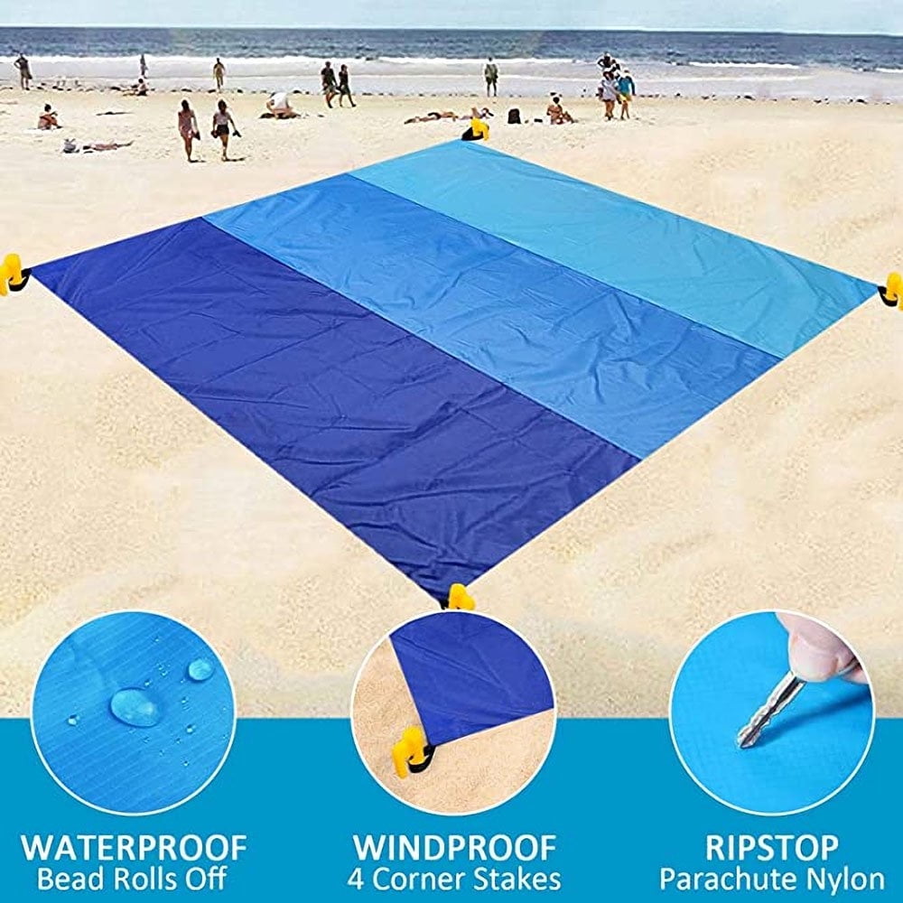 AAOMASSR Outdoor Lightweight Portable Picnic Blanket Beach Blanket Large 210 cm X 200 cm Suitable For Travel And Camping With Storage Bag Walmart