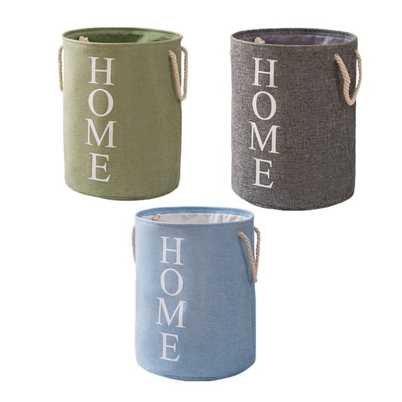 AAOMASSR Versatile and Stylish: Imitation Hemp EVA Round Laundry Basket with Rope Handle - The Ultimate Storage Solution for Laundry and Toys