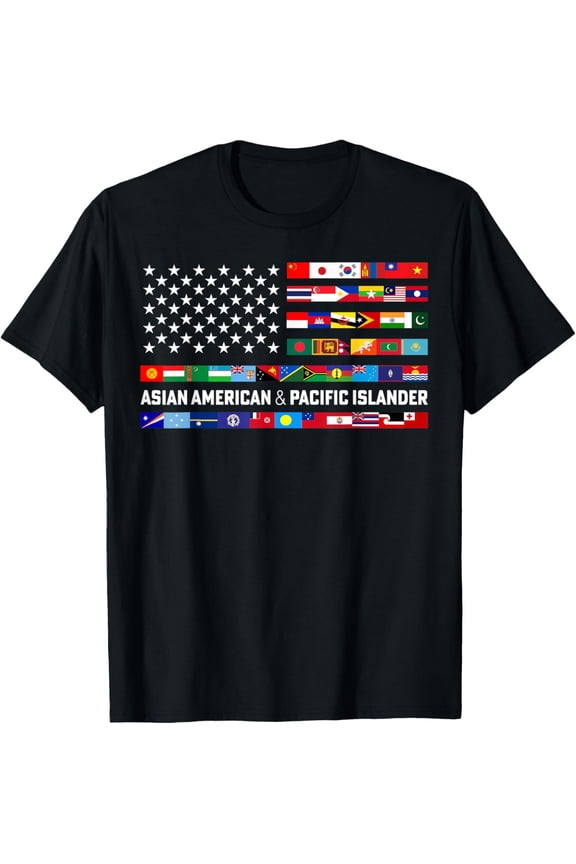 AAPI Asian American and Pacific Islander USA Flag 2024 T-Shirt