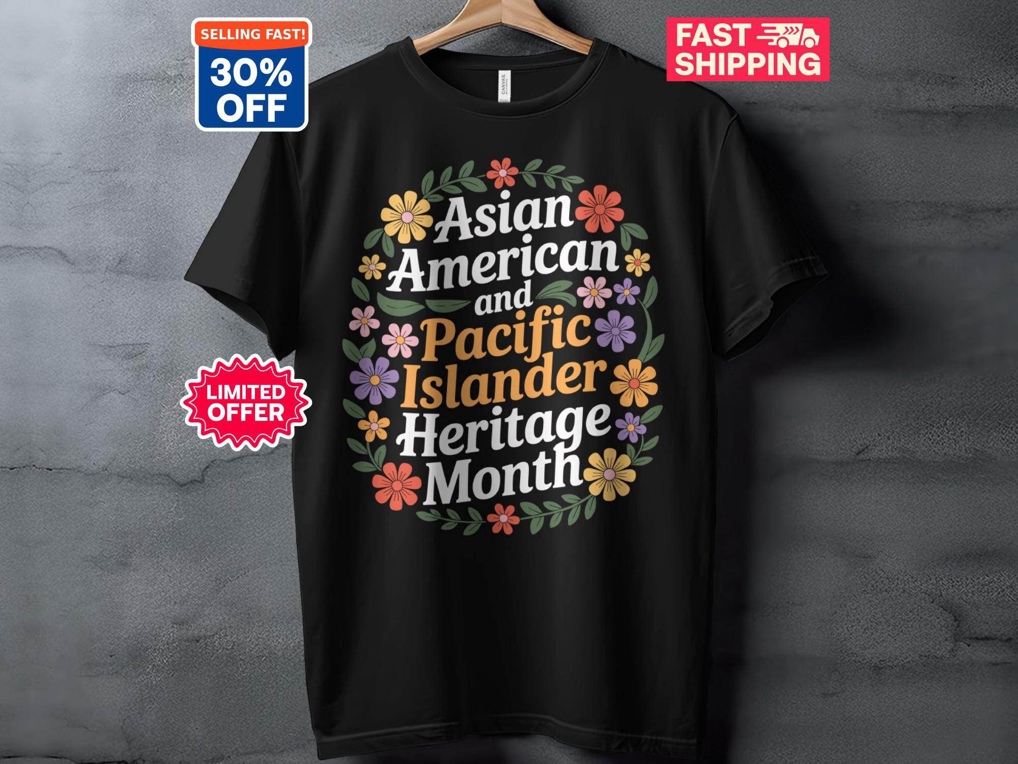 Aapi Clothes AAPI Heritage Month Floral T-shirt Asian American Pacific Islander ...