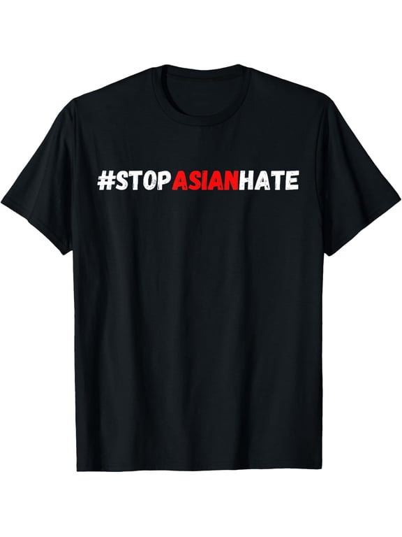 AAPI Stop Asian Hate Support Anti Racist T-ShirtMen and women, Black T-shirt, size: Extra large