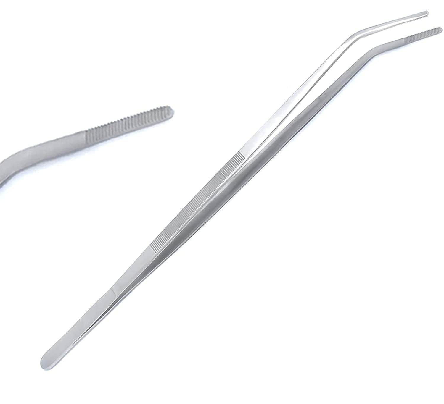 AAProTools Cranked Chef's Tweezers Curved, Premium Stainless Steel 18